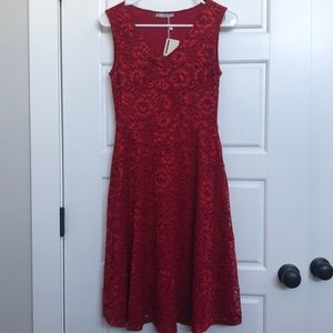 Red Lace Dress size Small Furnex Brand